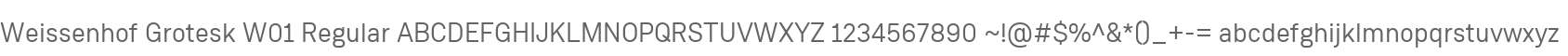 Weissenhof Grotesk W01 Regular