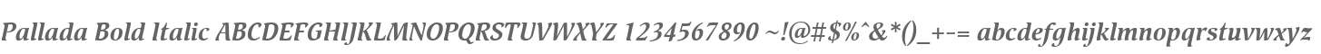 Pallada Bold Italic
