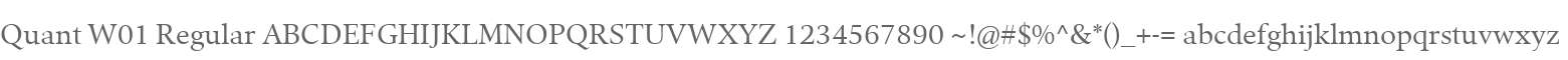 Quant W01 Regular