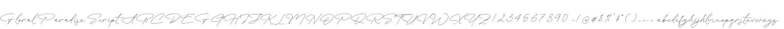 Floral Paradise Script