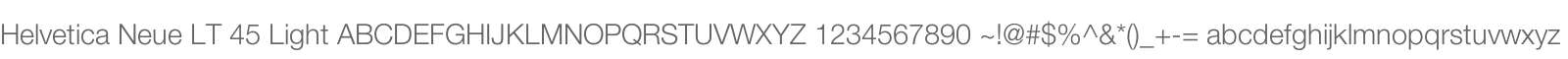 Helvetica Neue LT 45 Light