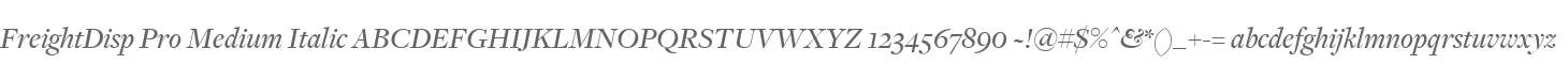 FreightDisp Pro Medium Italic