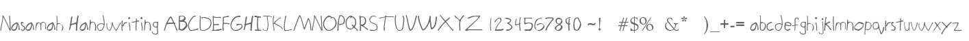 Nasamah Handwriting