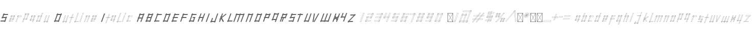 Serpadu Outline Italic