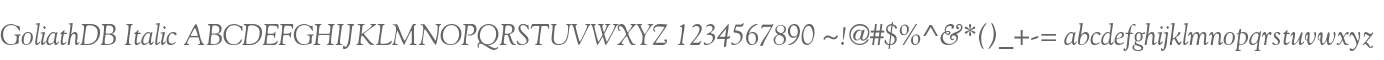 GoliathDB Italic