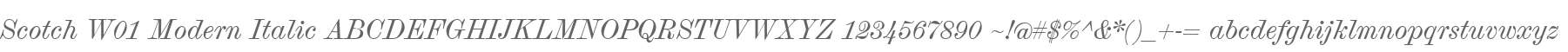 Scotch W01 Modern Italic