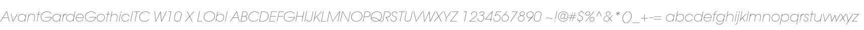 AvantGardeGothicITC W10 X LObl