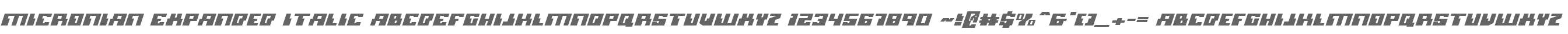 Micronian Expanded Italic