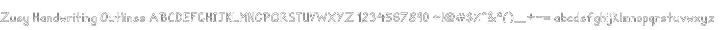 Zuey Handwriting Outlines