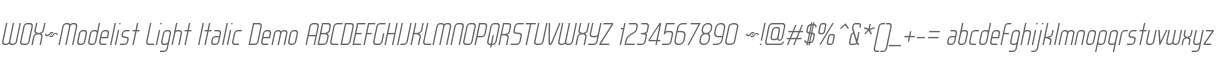 WOX~Modelist Light Italic Demo