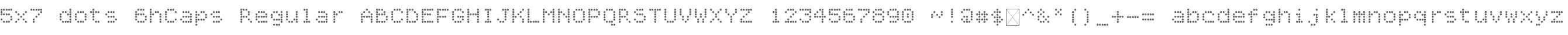5x7 dots 6hCaps