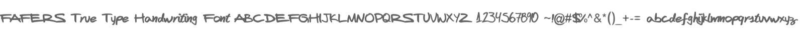 FAFERS True Type Handwriting Font