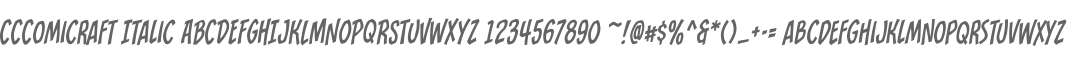 CCComicraft Italic
