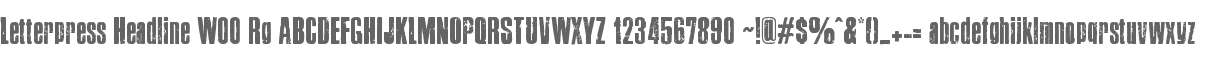Letterpress Headline W00 Rg