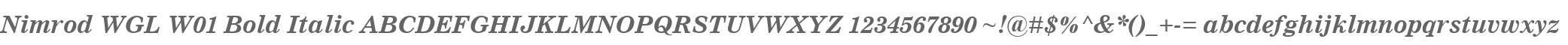 Nimrod WGL W01 Bold Italic