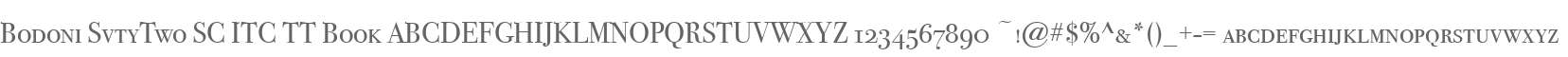Bodoni SvtyTwo SC ITC TT Book