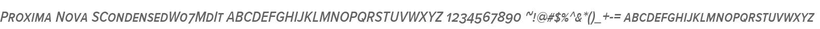 Proxima Nova SCondensedW07MdIt