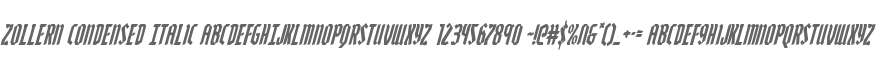 Zollern Condensed Italic