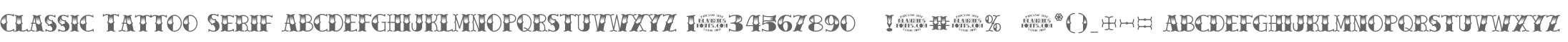 Classic Tattoo Serif