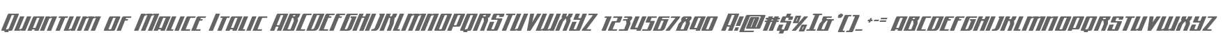 Quantum of Malice Italic