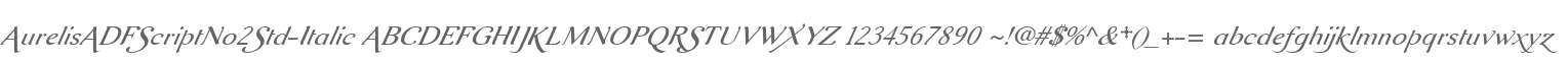 AurelisADFScriptNo2Std-Italic