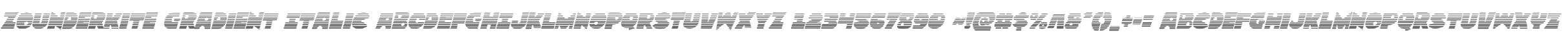 Zounderkite Gradient Italic