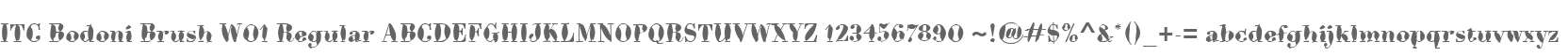 ITC Bodoni Brush W01 Regular