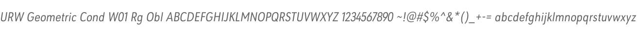URW Geometric Cond W01 Rg Obl