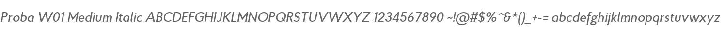 Proba W01 Medium Italic