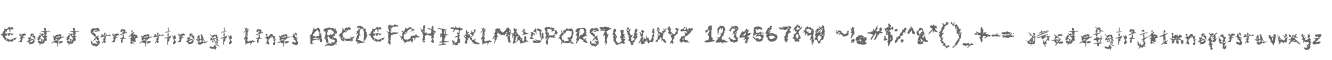 Eroded Strikethrough Lines