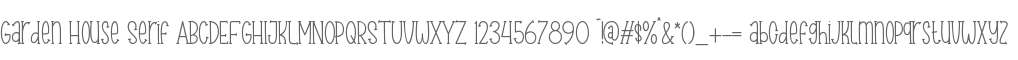 Garden House Serif