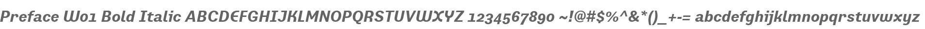 Preface W01 Bold Italic