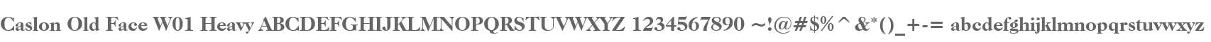 Caslon Old Face W01 Heavy