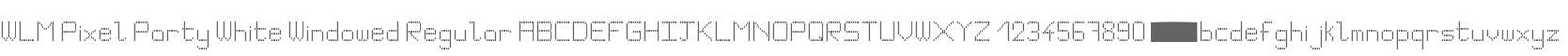 WLM Pixel Party White Windowed Regular