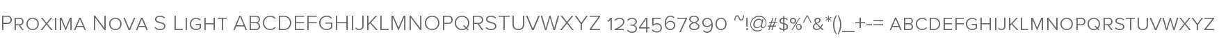 Proxima Nova S Light