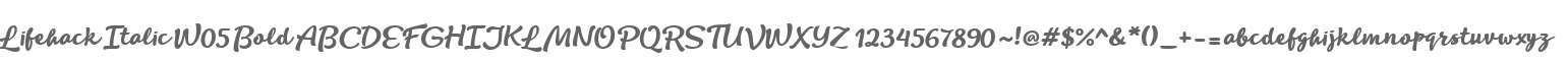 Lifehack Italic W05 Bold