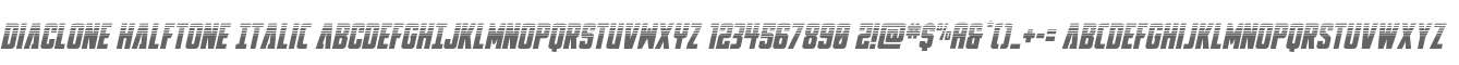 DiaClone Halftone Italic