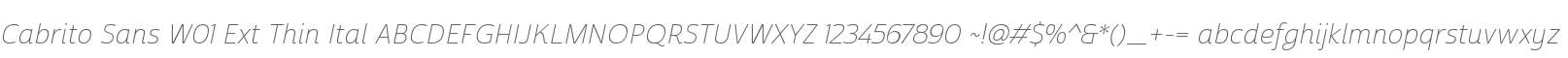 Cabrito Sans W01 Ext Thin Ital