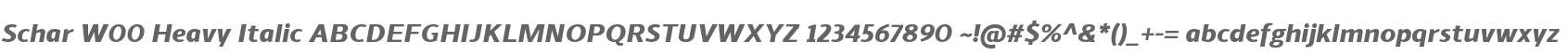 Schar W00 Heavy Italic