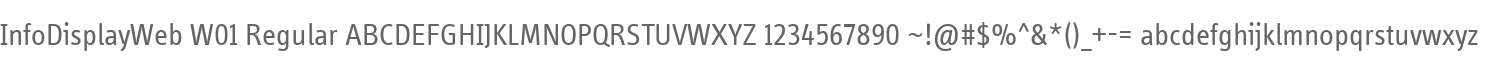 InfoDisplayWeb W01 Regular