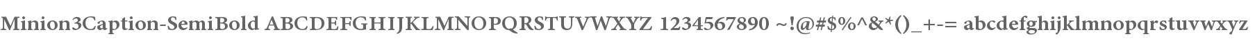 Minion 3 Caption SemiBold
