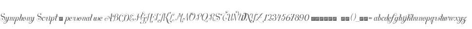Symphony Script - personal use