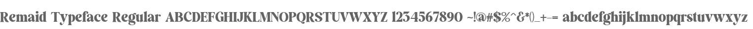Remaid Typeface