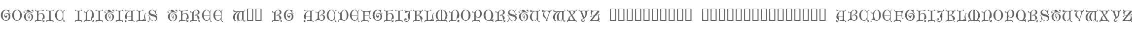 Gothic Initials Three W90 Rg