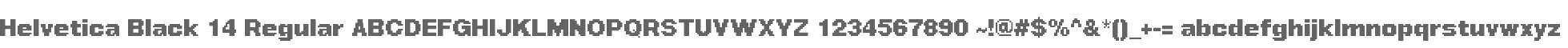 Helvetica Black 14