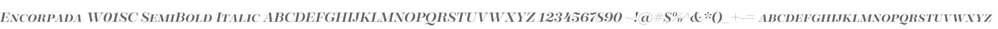 Encorpada W01SC SemiBold Italic