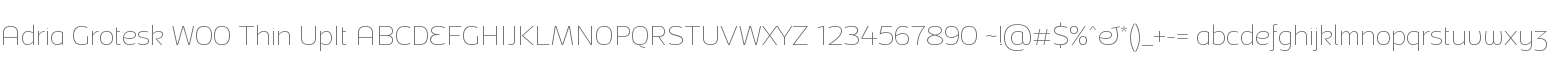 Adria Grotesk W00 Thin UpIt