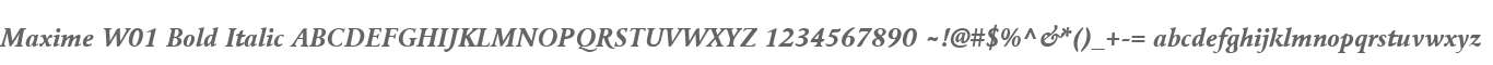 Maxime W01 Bold Italic