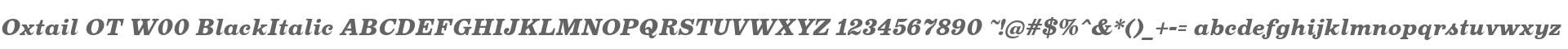 Oxtail OT W00 BlackItalic
