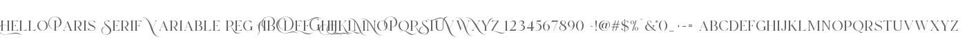 Hello Paris Serif Variable Reg